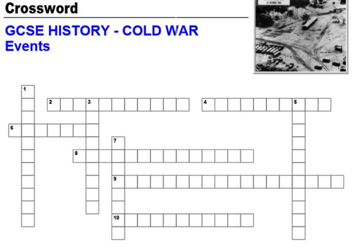 Cold war review crossword puzzle