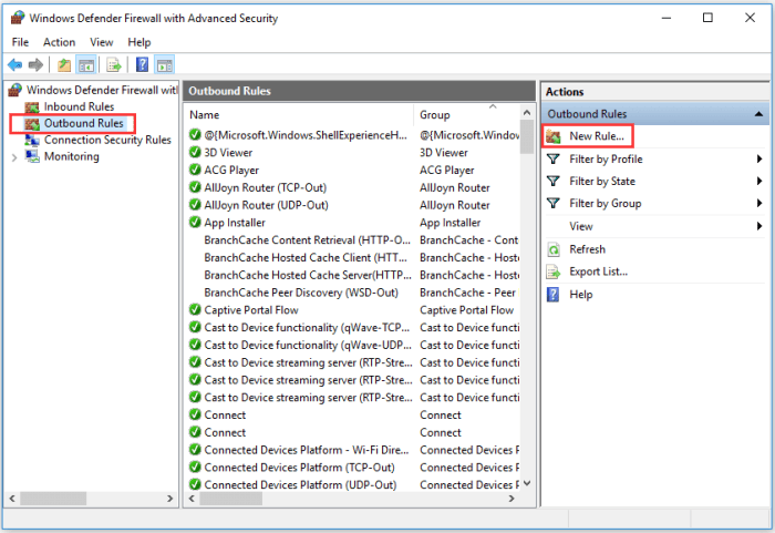 Simulation lab 11.2: module 11 block ports -- defender firewall