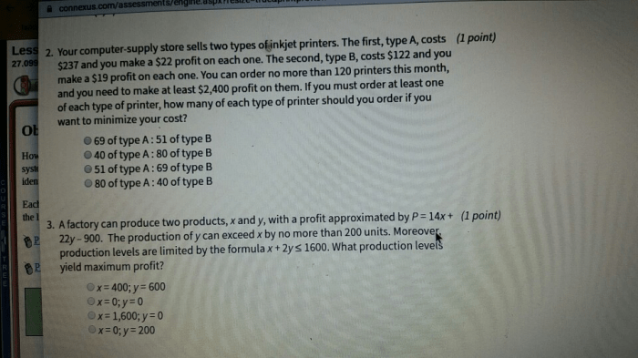 Your computer supply store sells two types of inkjet printers