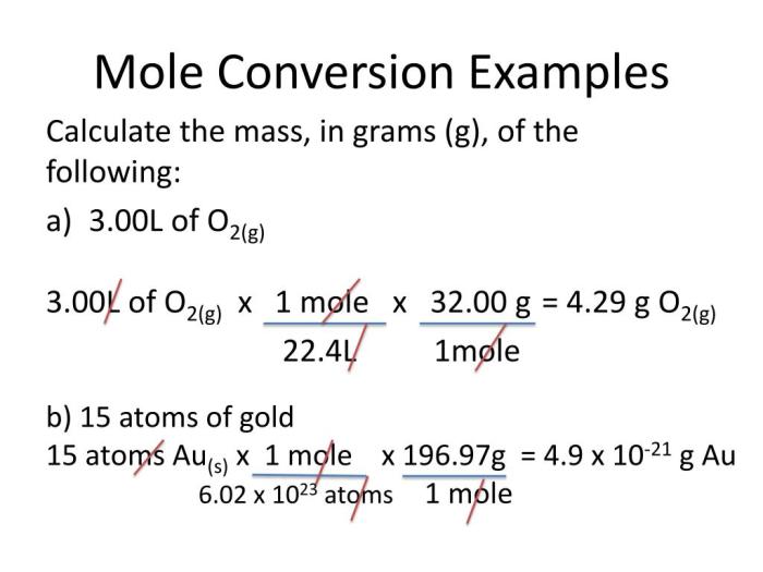 Unit chemical quantities mole conversions with volume ws 4